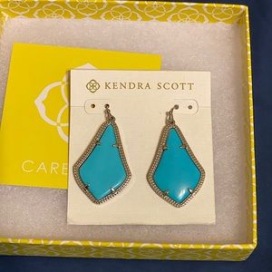 Kendra Scott Turquoise Alex with silver hardware